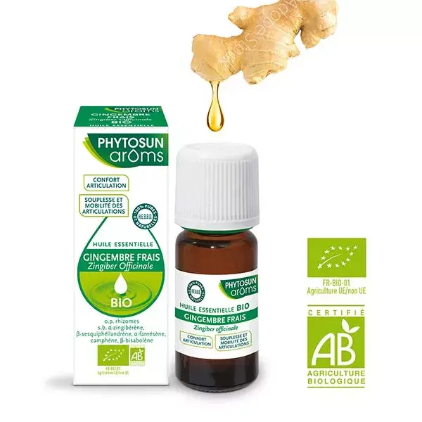Óleo Essencial de Gengibre Fresco Orgânico Phytosun Arôms 5ml