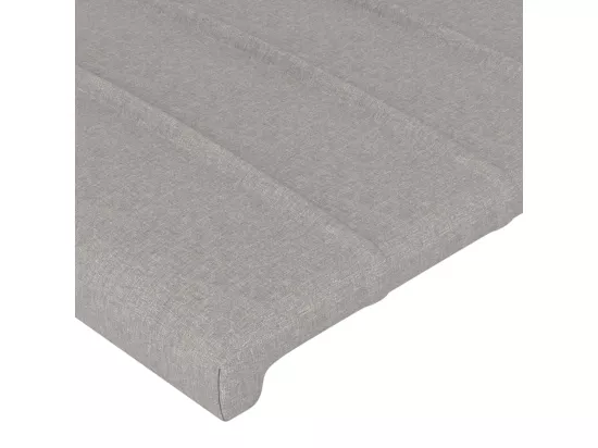 Tête de lit à LED Gris clair 180x5x78/88 cm Tissu