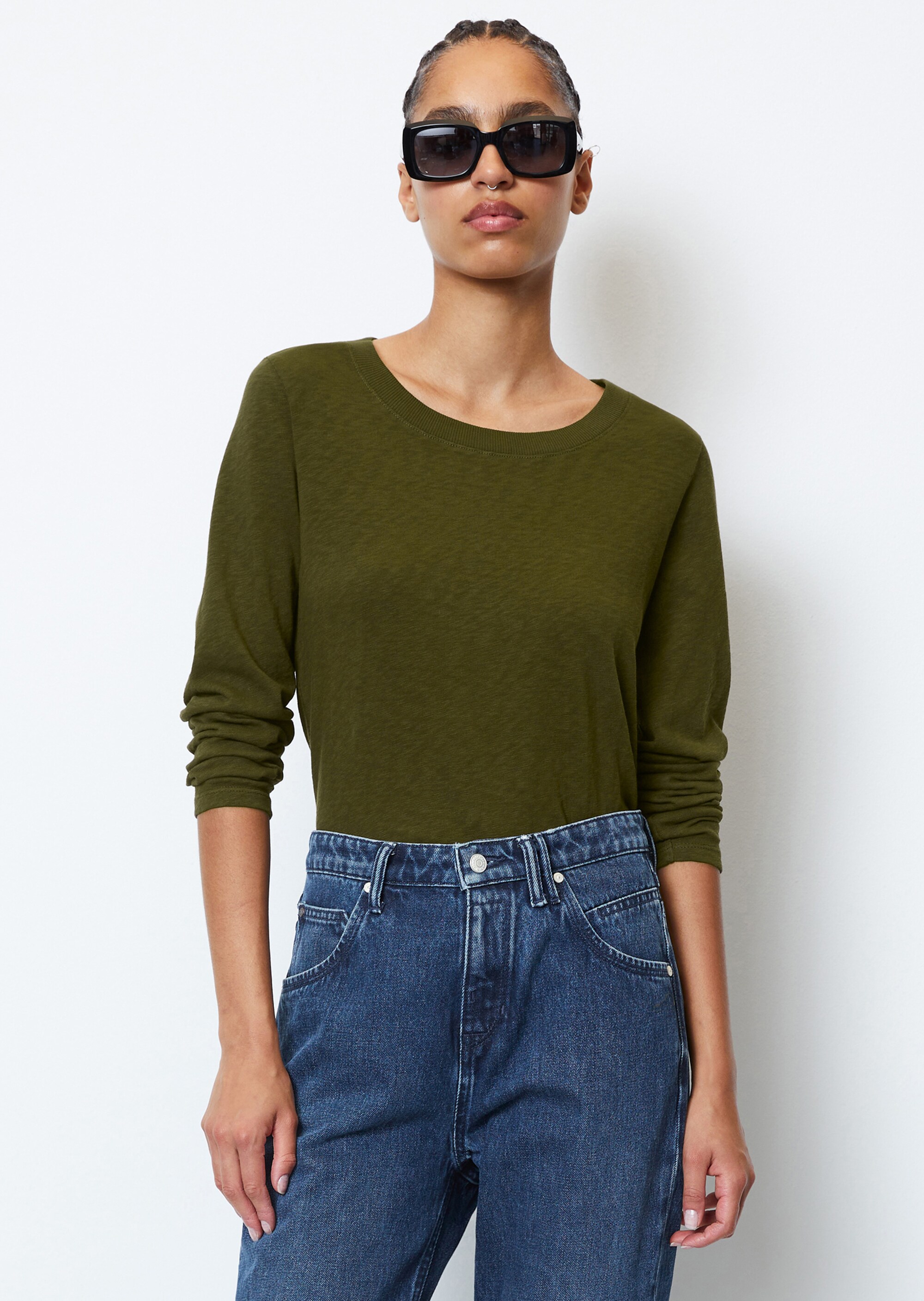 Rundhals-Longsleeve aus Organic Cotton