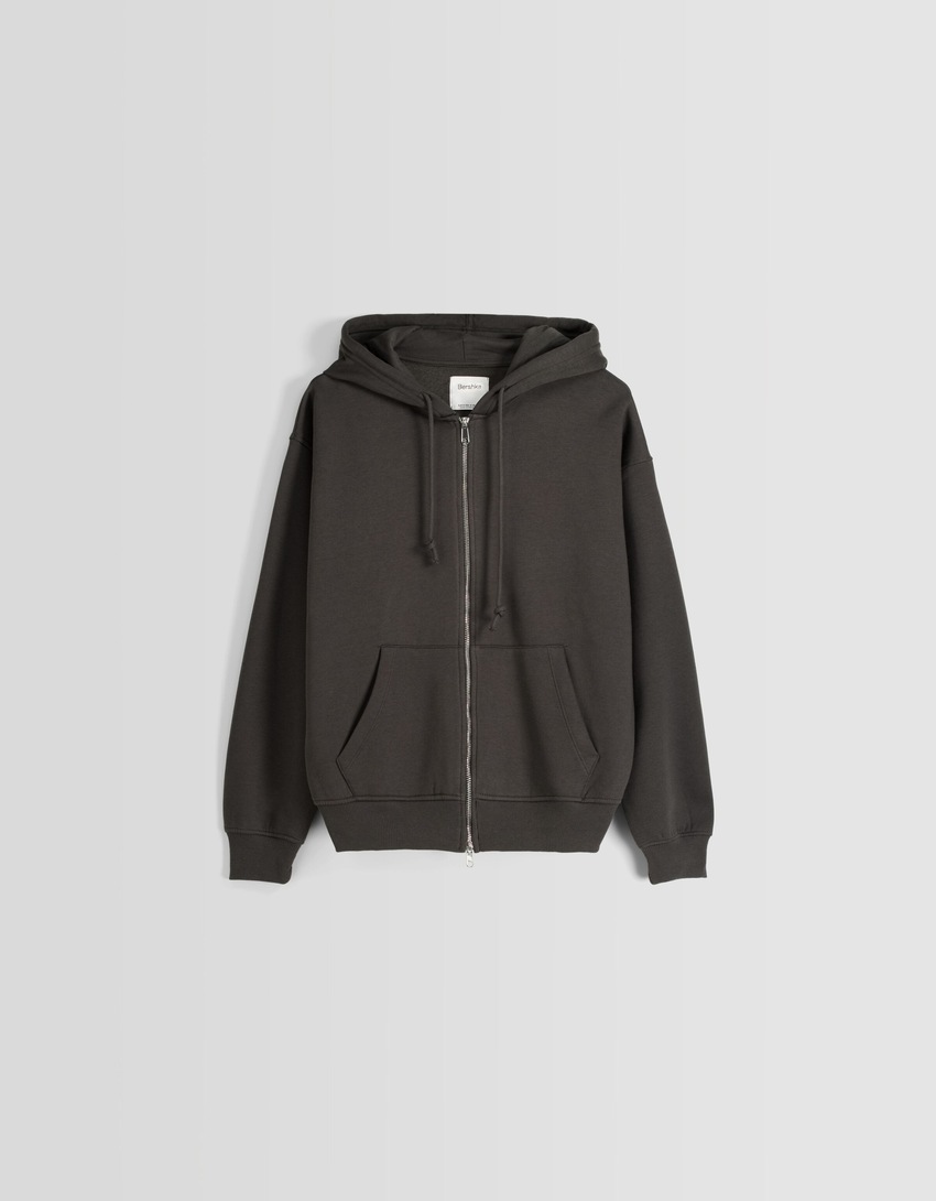 Moletom com zíper oversized