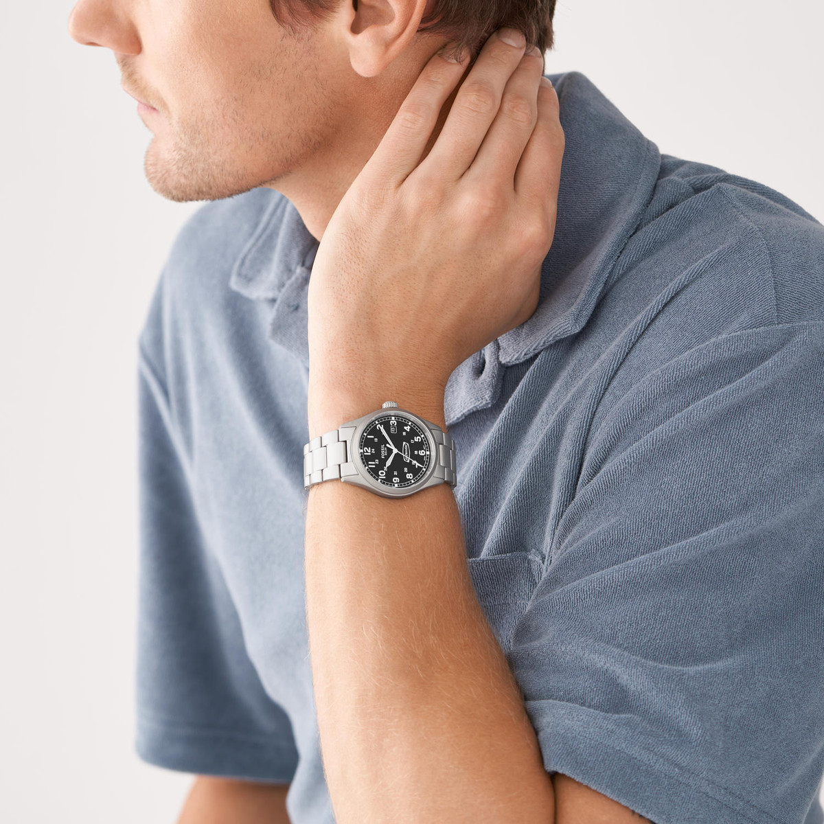 Montre FOSSIL Defender homme solaire bracelet acier