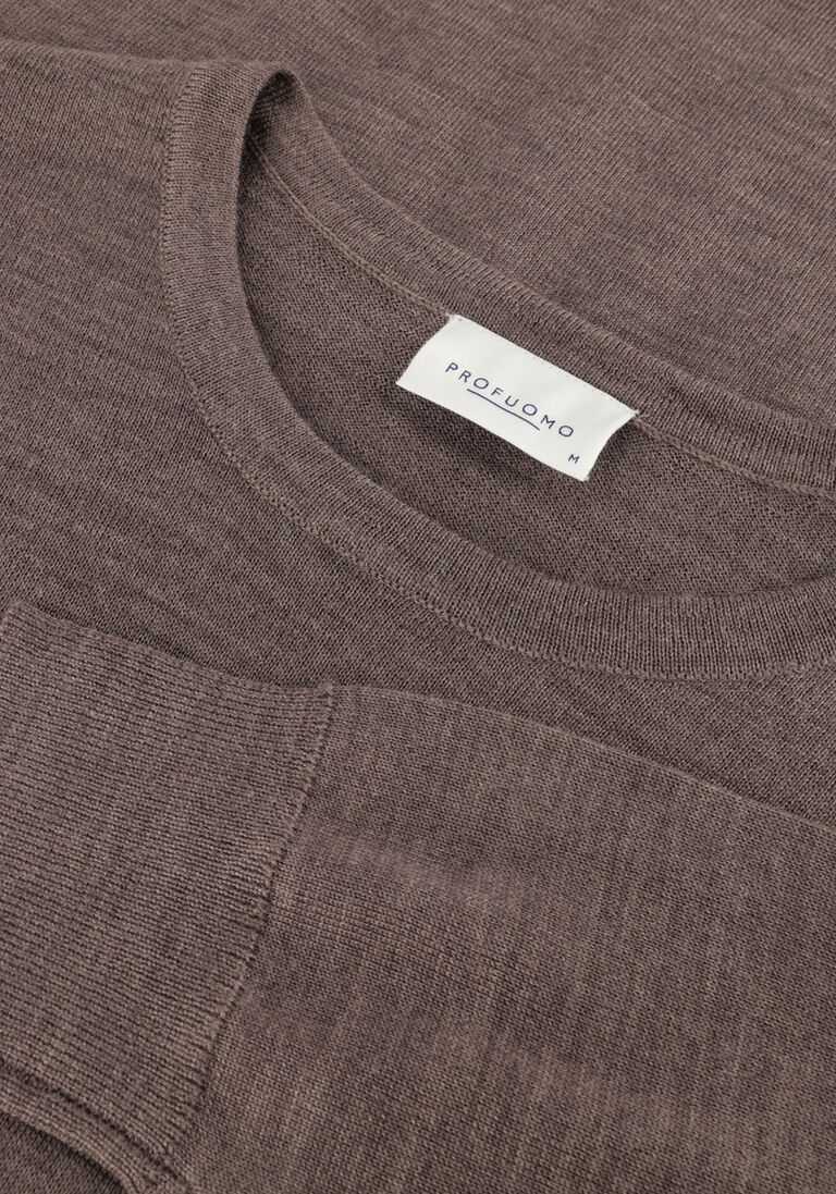 bruine profuomo trui pullover crewneck merino