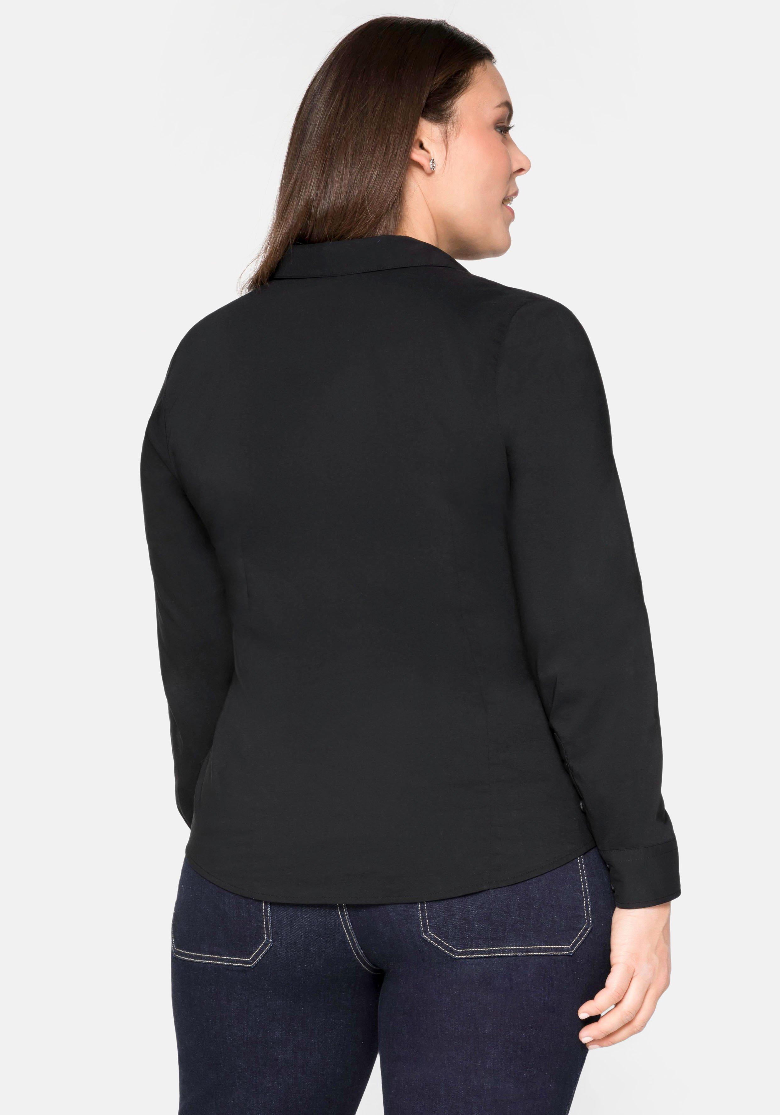 Bluse in leicht tailliertem Schnitt, mit Stretchanteil