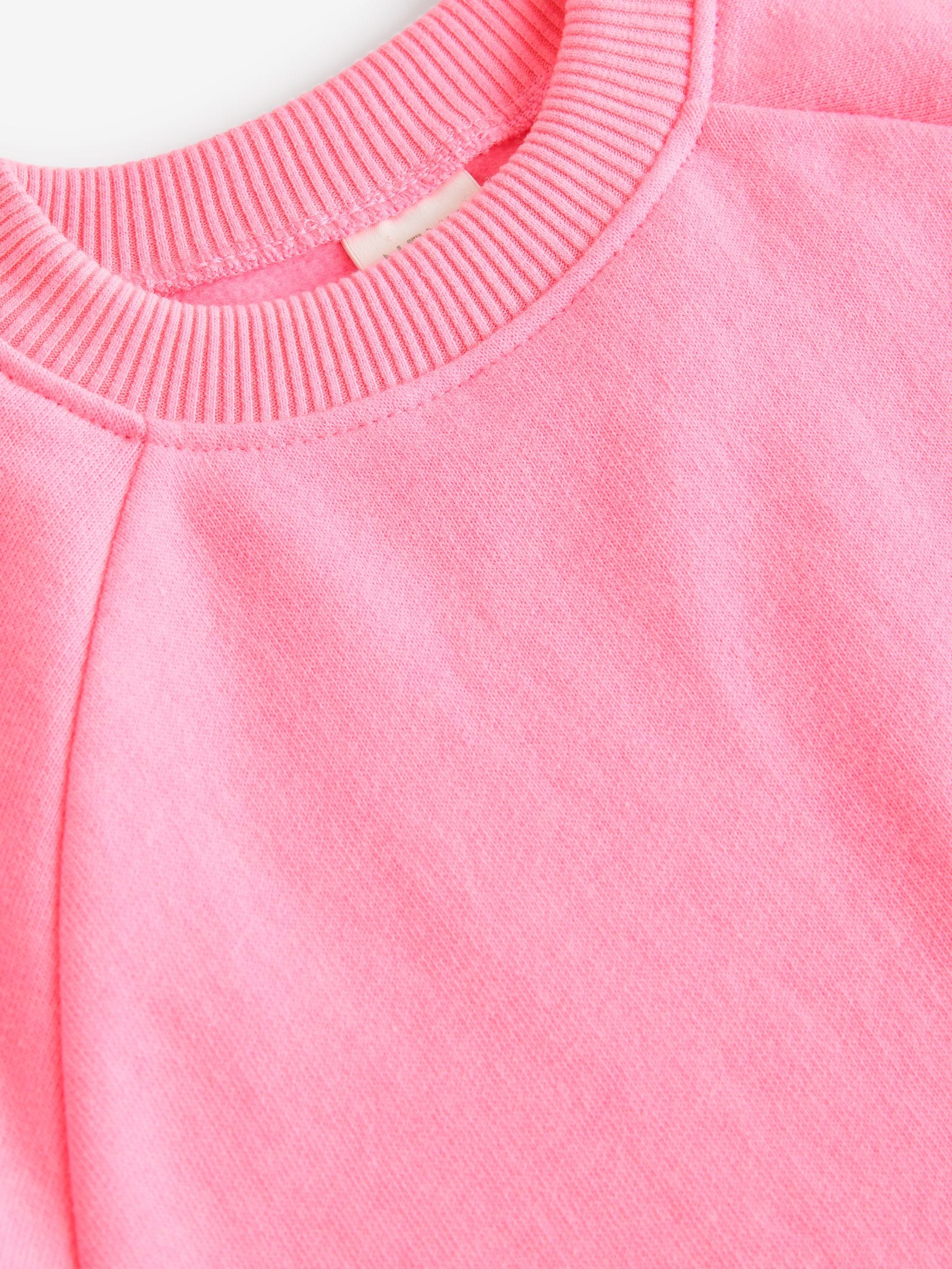Felroze - Sweatshirt met ronde hals (3 mnd - 7 jr)