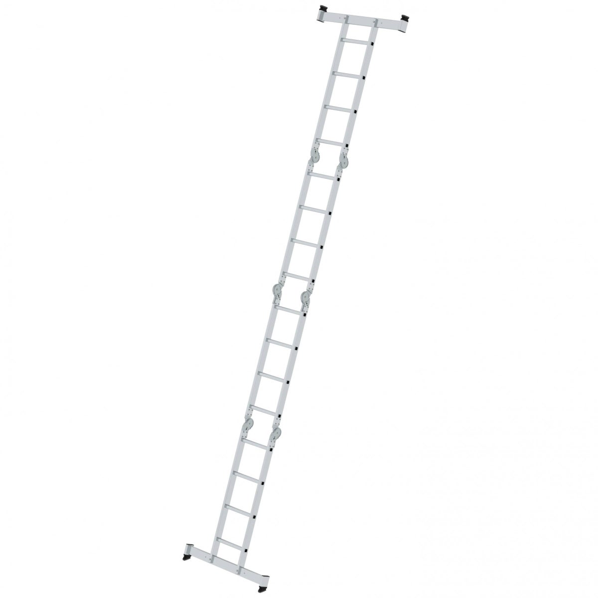 MUNK multifunctionele ladder met Nivello® dwarsbalk, 4x4 sporten