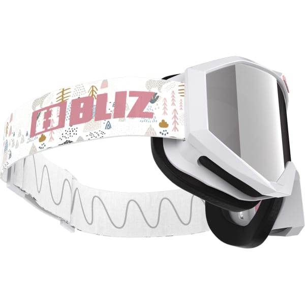 Masque de ski BLIZ LINER JR WHITE-PINK LOGO/PINK SILVER MIRR