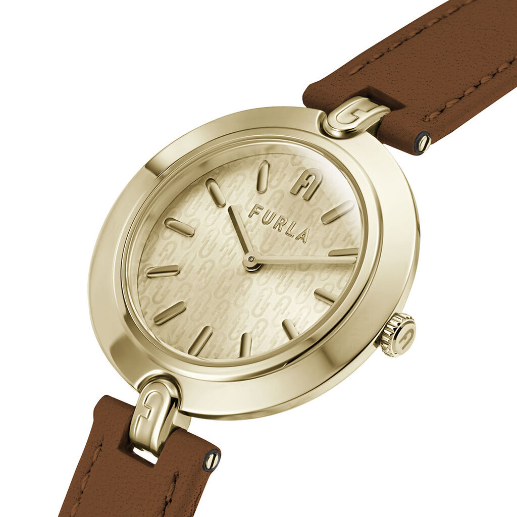 Montre Furla Logo Links Doré