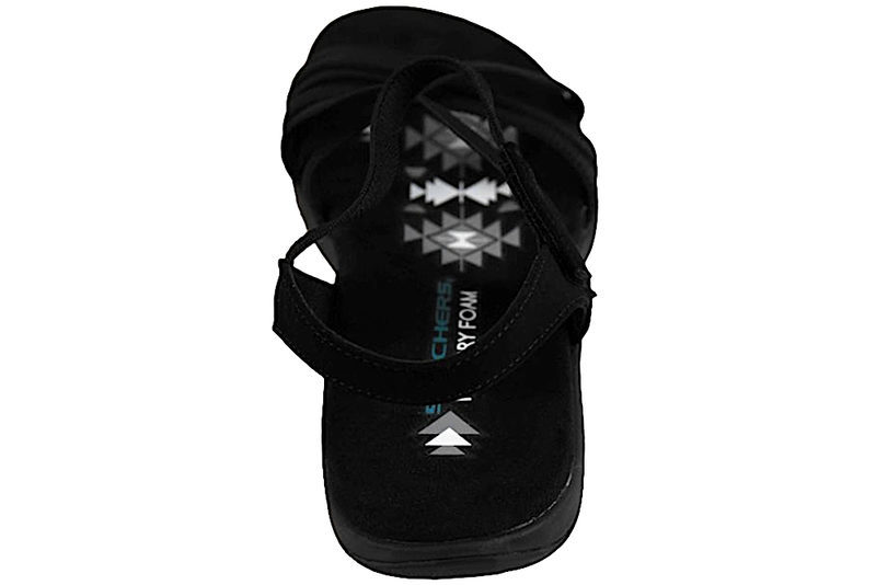 SKECHERS REGGAE SLIM-SUMMER HEAT BLACK SANDAL