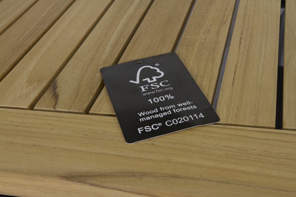 Hartman Sonata tuintafel teak â antraciet 220 x 100 cm.