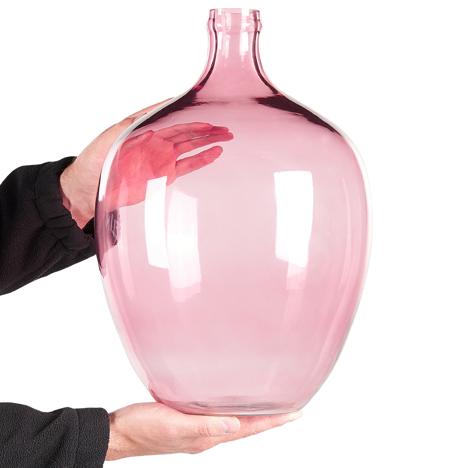 Beliani - ROTI - Bloemenvaas - Roze - Glas