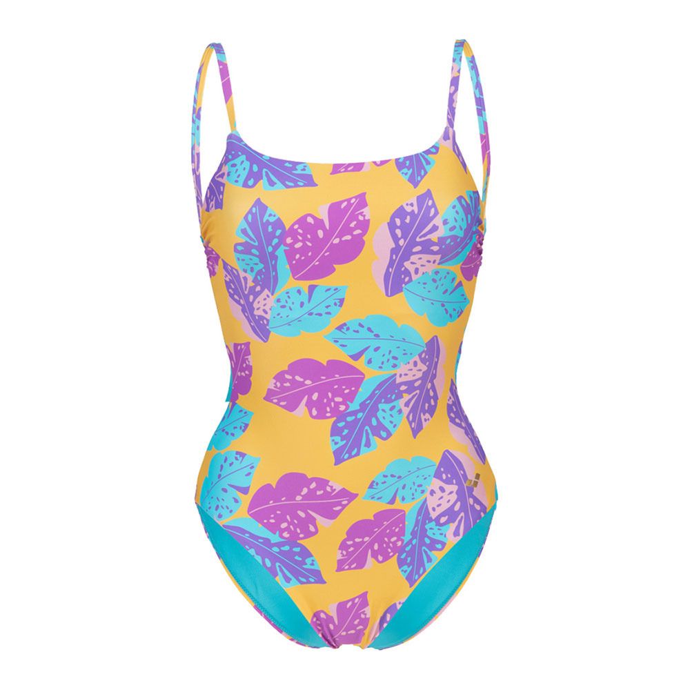 Arena U BACK ALLOVER - Maillot de bain 1 pièce Femme lily yellow multi