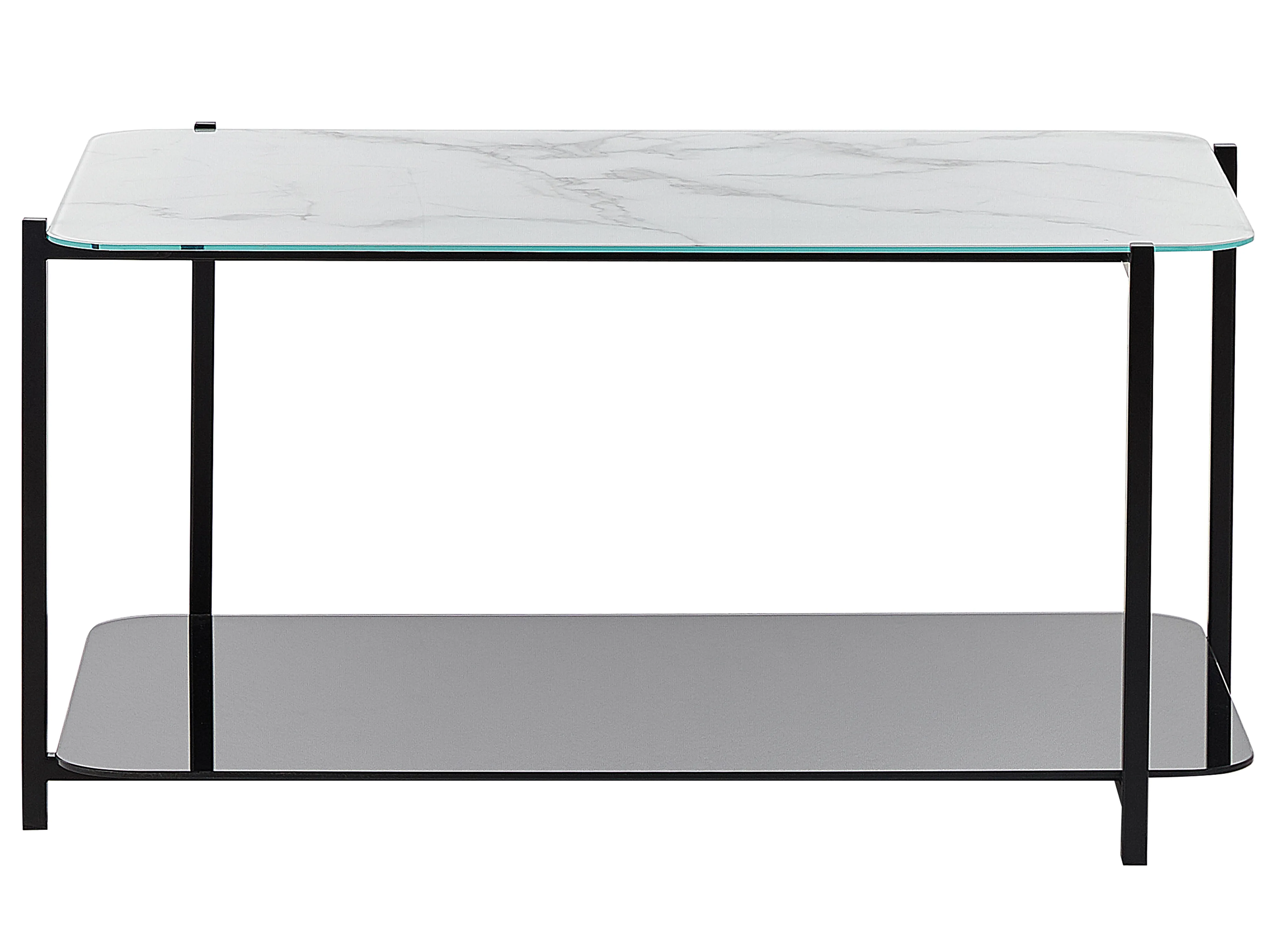 Salontafel GLOSTER Veiligheidsglas Wit marmer