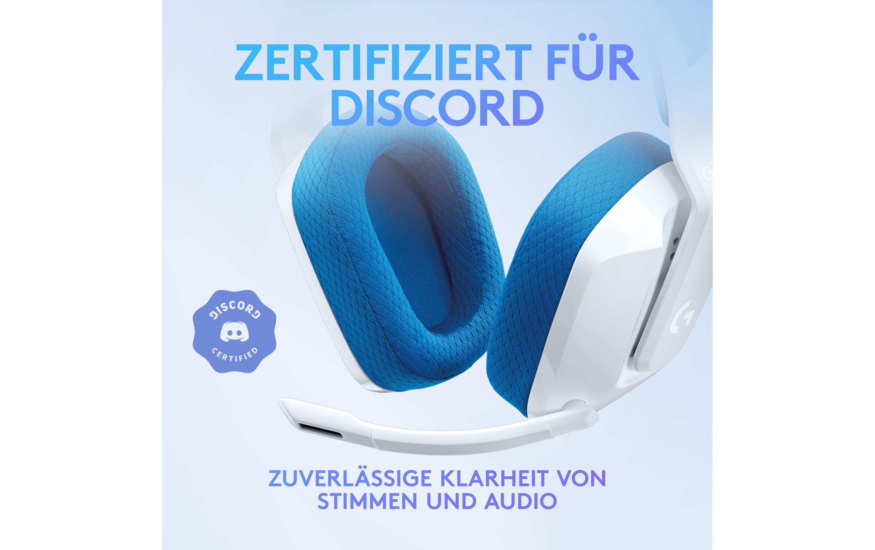 Headset G335 Gaming WeissKomfortables Gaming-Headset für PC und Spielkonsolen