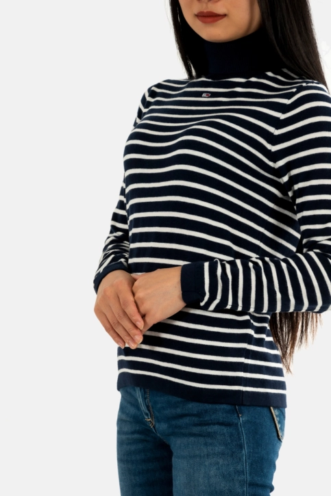 Sweat tommy jeans essential 0a5 navy / white stripe