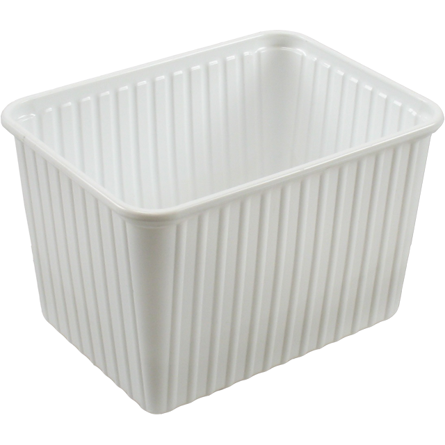 Bak, PS, 2000ml, kilobak, 180x135x118mm, wit