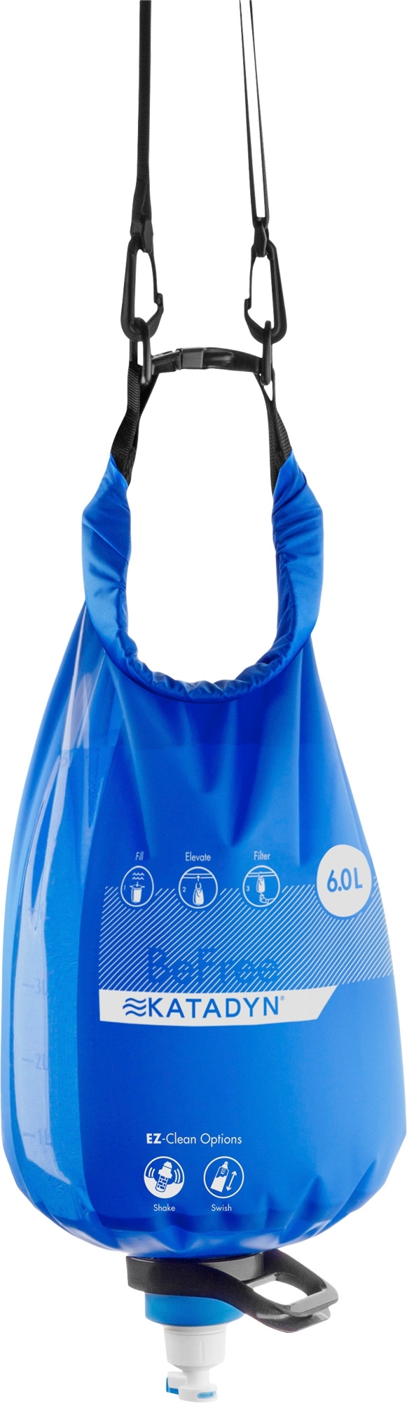 Katadyn BeFree Gravity Filter Wasserbeutel mit Filtersystem und Auslassschlauch 10 Liter