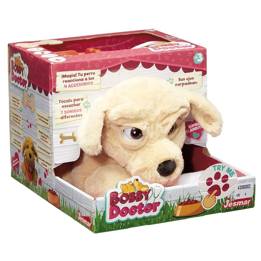 Peluche chien docteur Bobby
