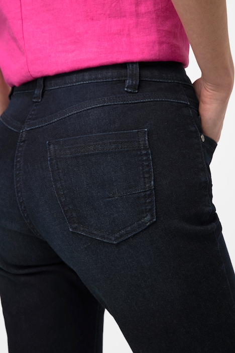 Jeans-Shorts, 5-Pocket, Elastikbund, mit recycelten Materialien