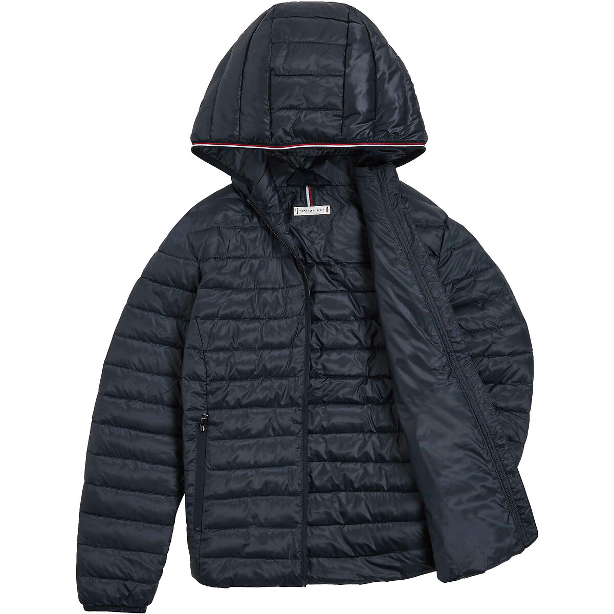 TOMMY HILFIGER<br>Jaqueta de plumas com capuz e mangas compridas