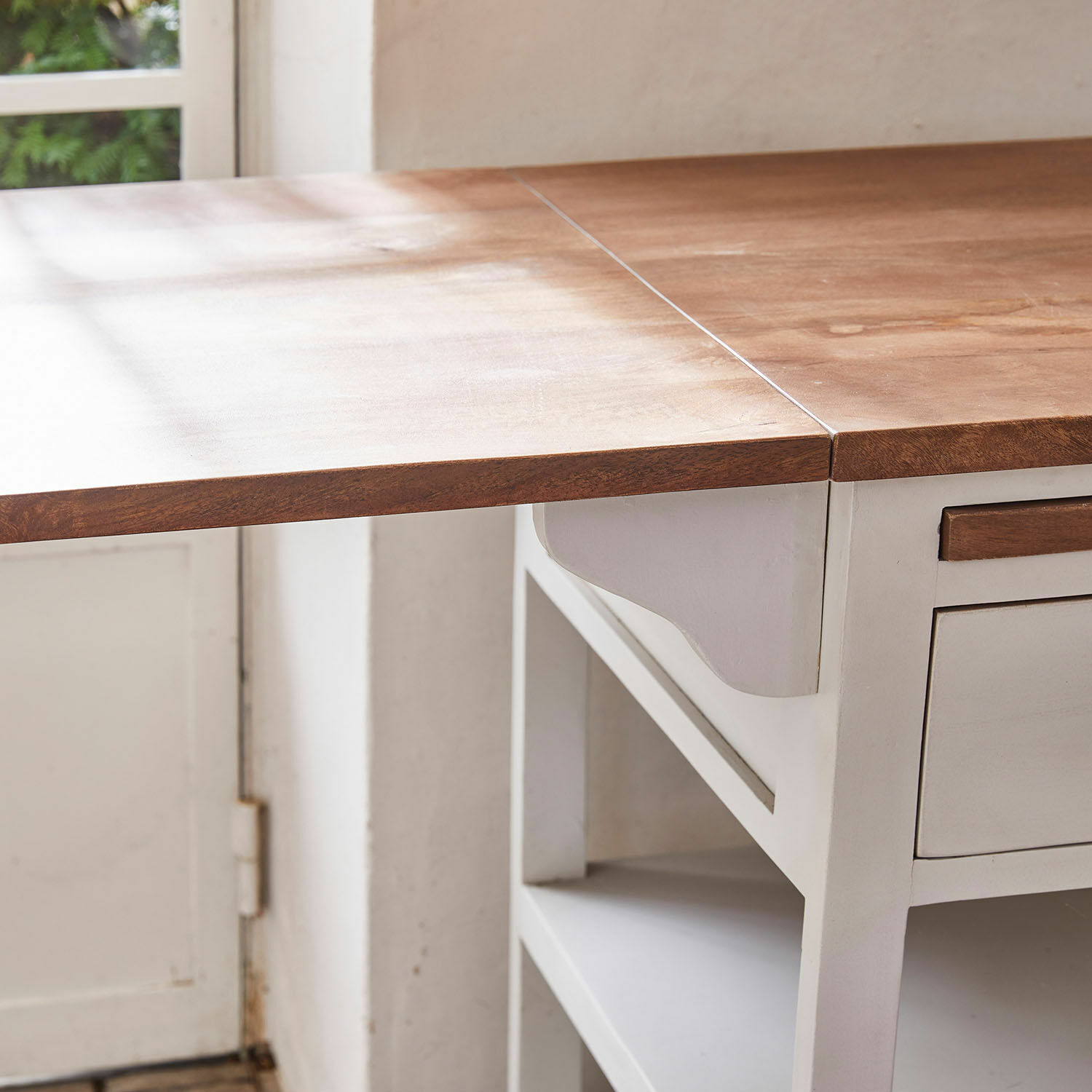 Küchenblock Vauthiermont creme/braun