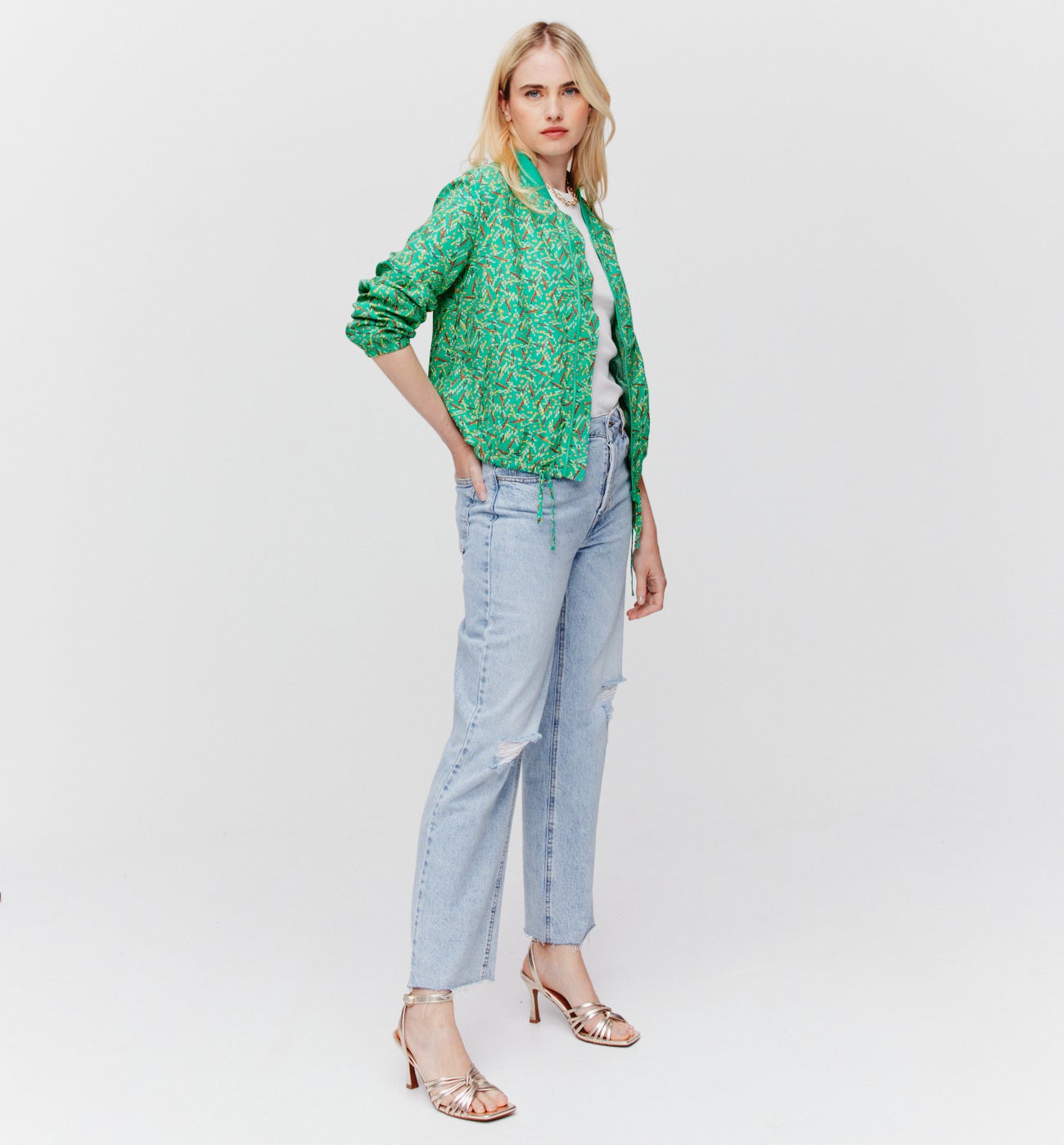 Bomber imprimé Femme - Imprimé vert