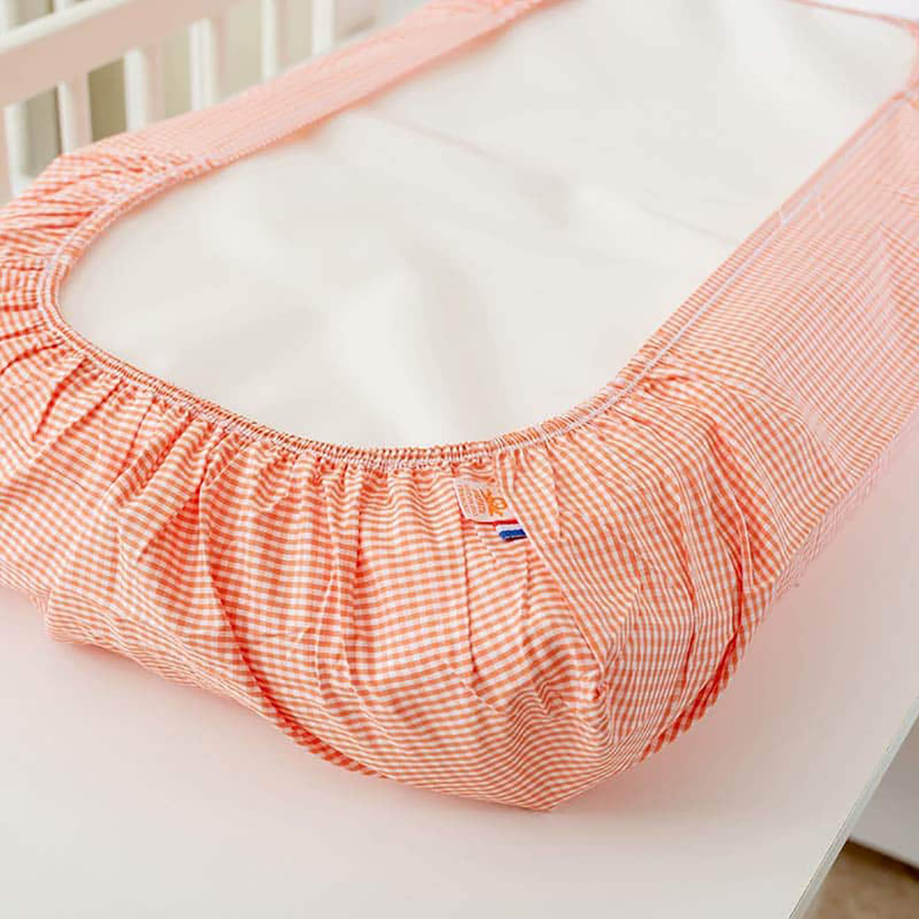Papate Housse de Matelas à Langer en Coton Bio vichy - 50x70 cm