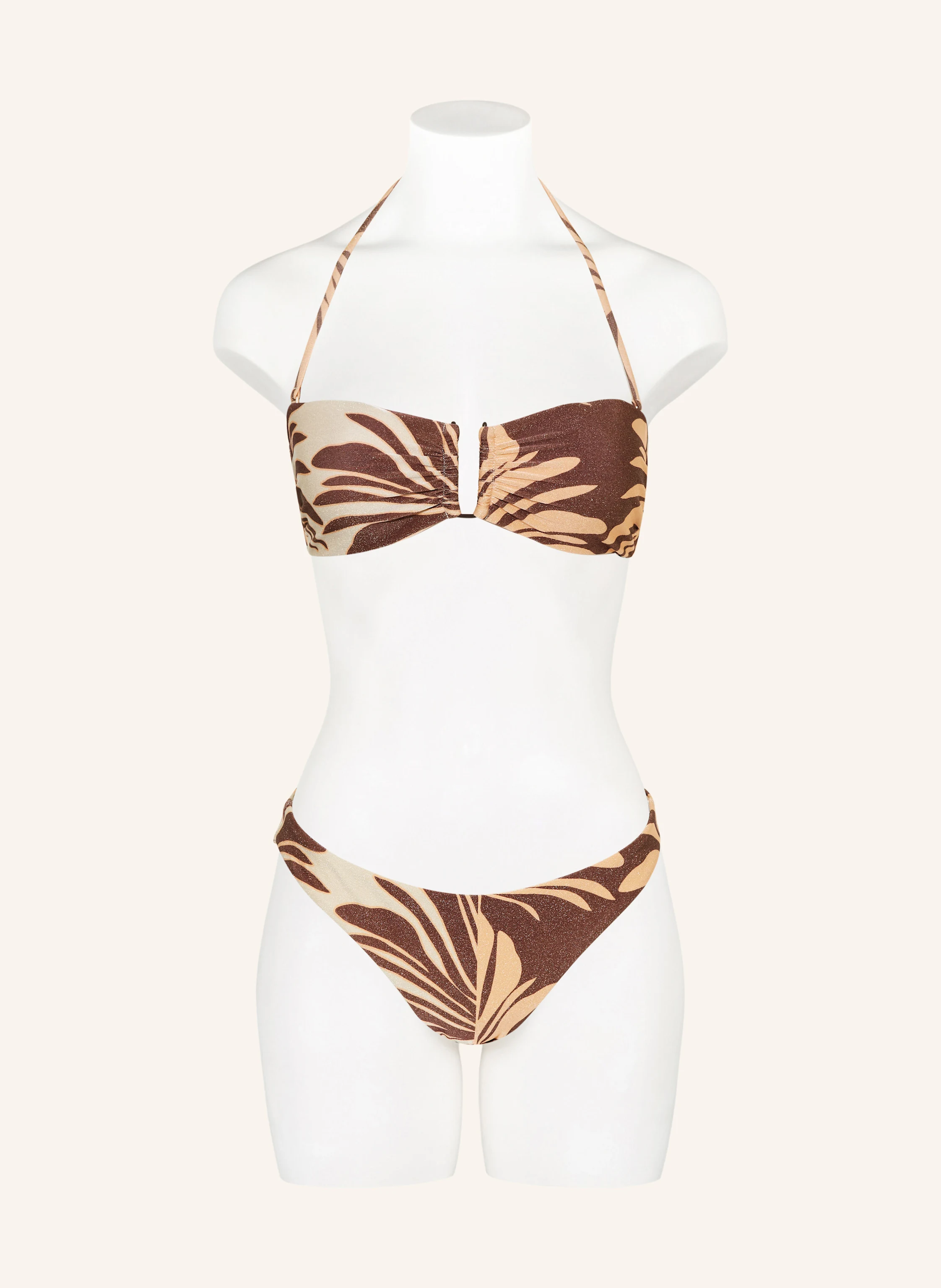 JETS Australia Bandeau-Bikini-Top DAHLIA PALM mit Glitzergarn