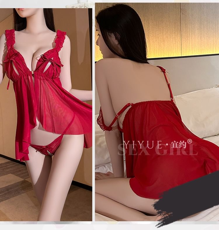 Candyiry - Mouwloze effen babydoll