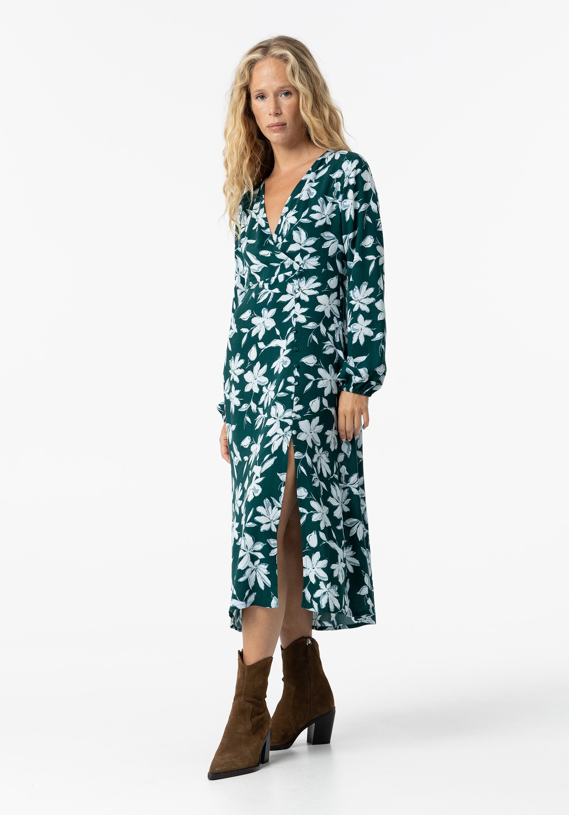 Vestido Midi Estampado Floral