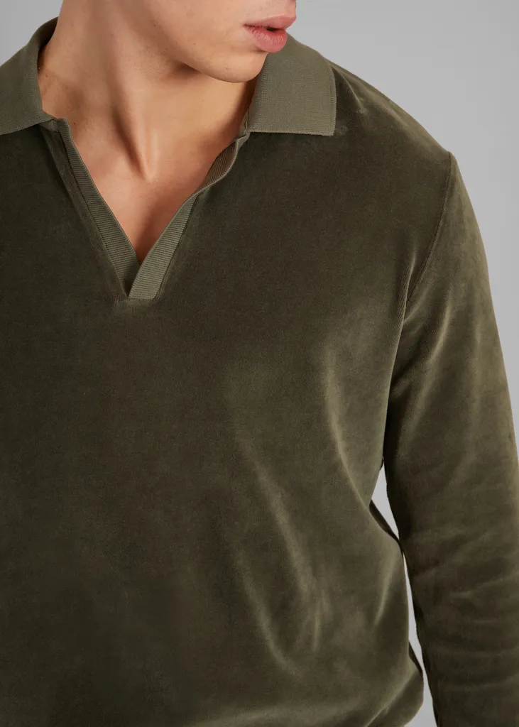 Polo en velours rasé en coton bio L'Exception Paris