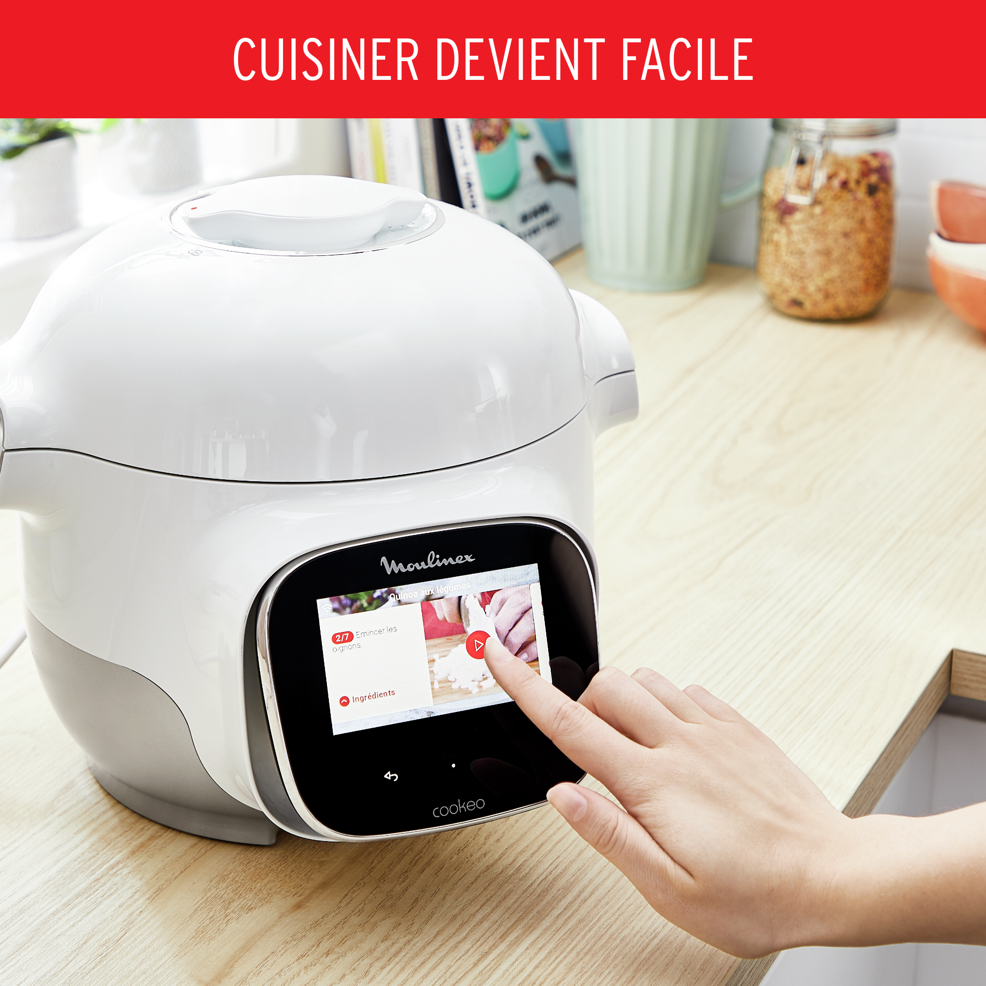 Cookeo Touch Mini, Multicuiseur connecté, 3L (2 pers.), écran tactile