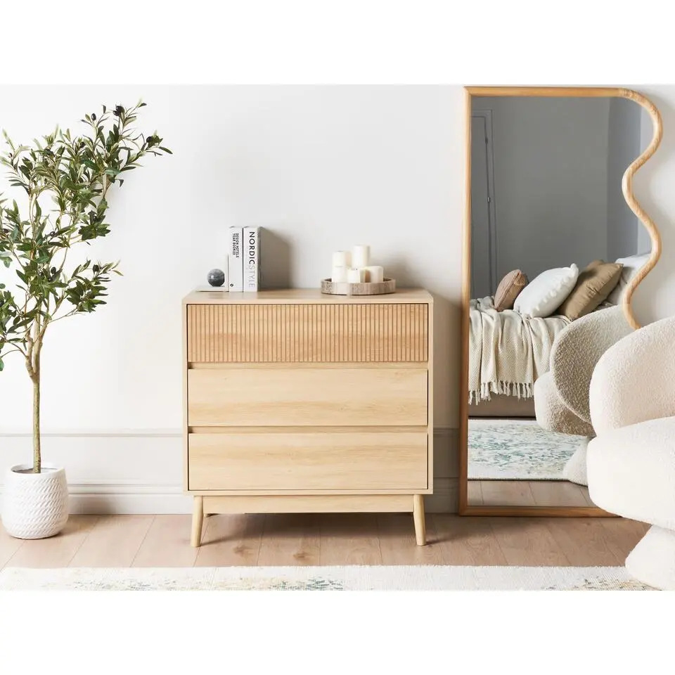 WALES - Ladekast 3 lades - Lichte houtkleur - MDF
