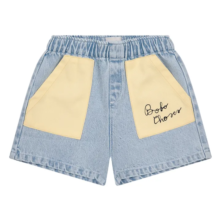 Bobo Choses Exclusivité Bobo Choses x Smallable - Short Denim Brodé | Bleu jean