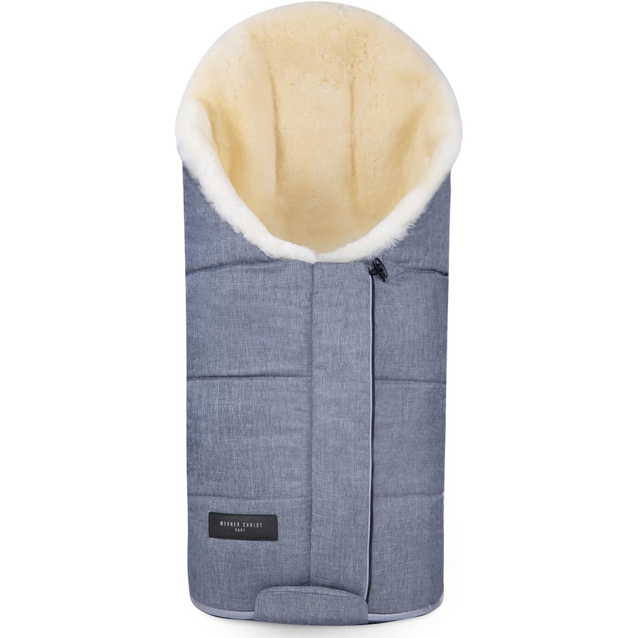 Werner Christ Baby Lammfellfußsack TULA VARIO blu