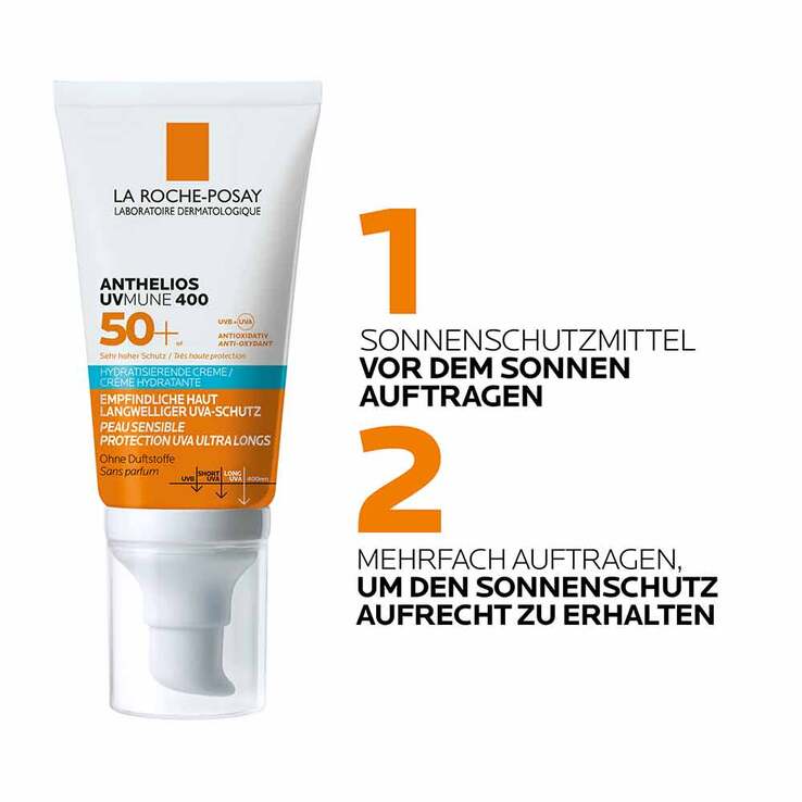 La Roche Posay Anthelios hydratisierende Creme UVmune LSF 50 +, 2x50 ml