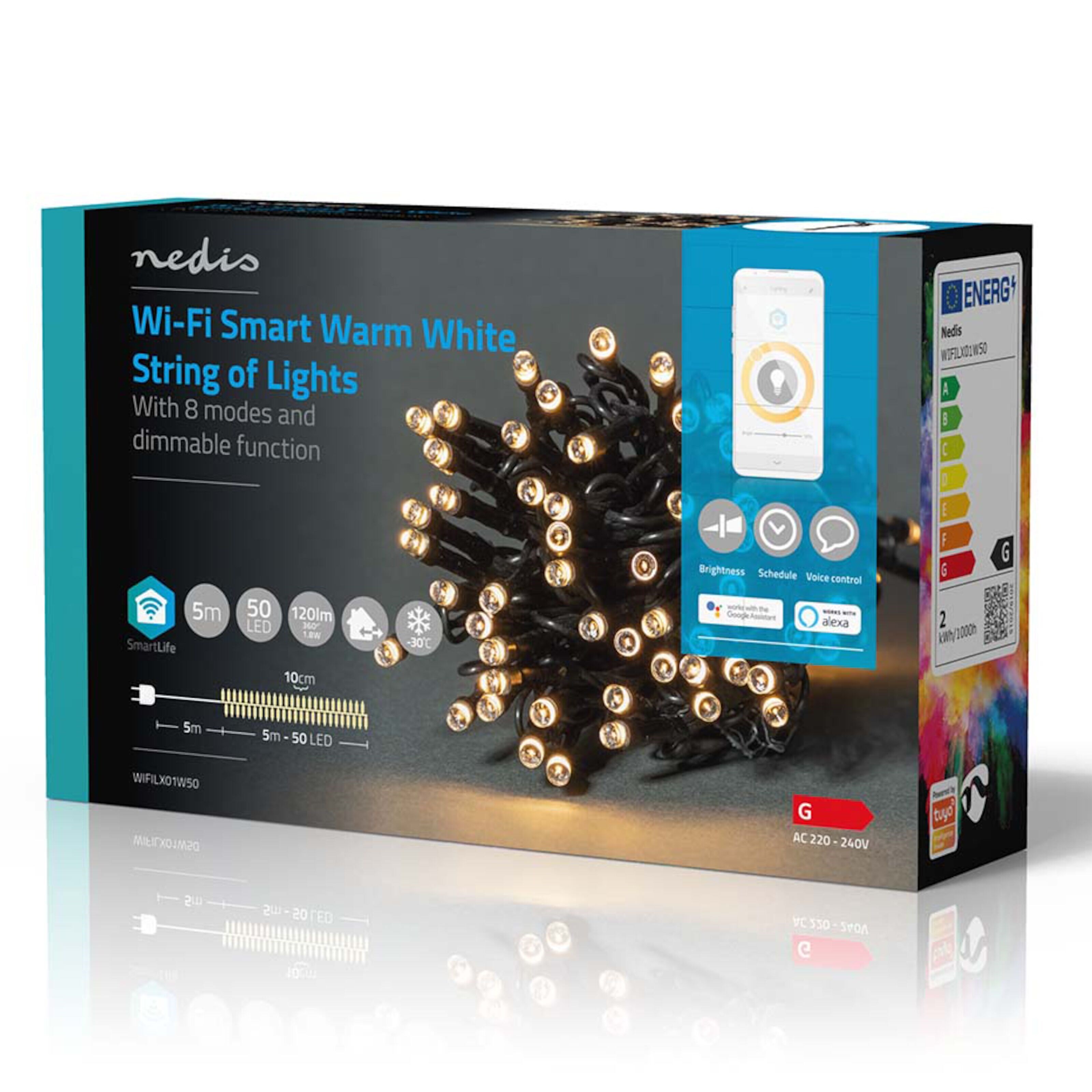 Nedis SmartLife Varmhvit Lyslenke 5 m