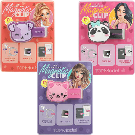 TOPModel klips med magnetlukning – flere varianter - assorteret