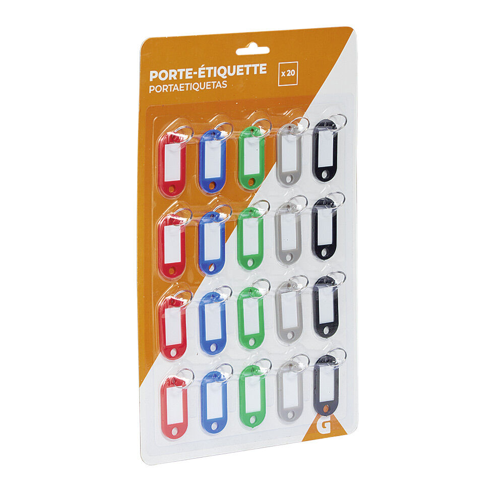 Porte-étiquette 5 couleurs x20