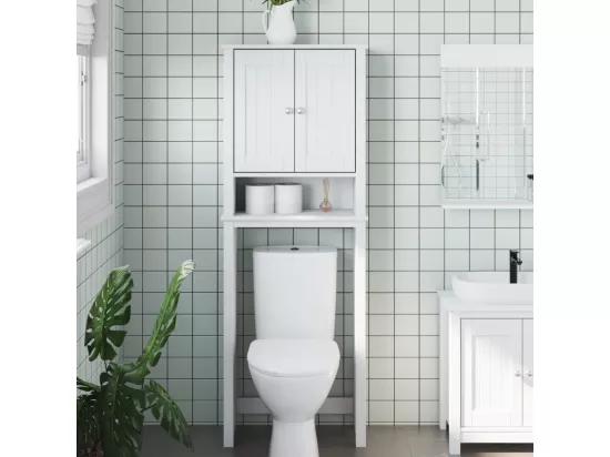 Rangement au-dessus de la cuvette BERG blanc bois massif