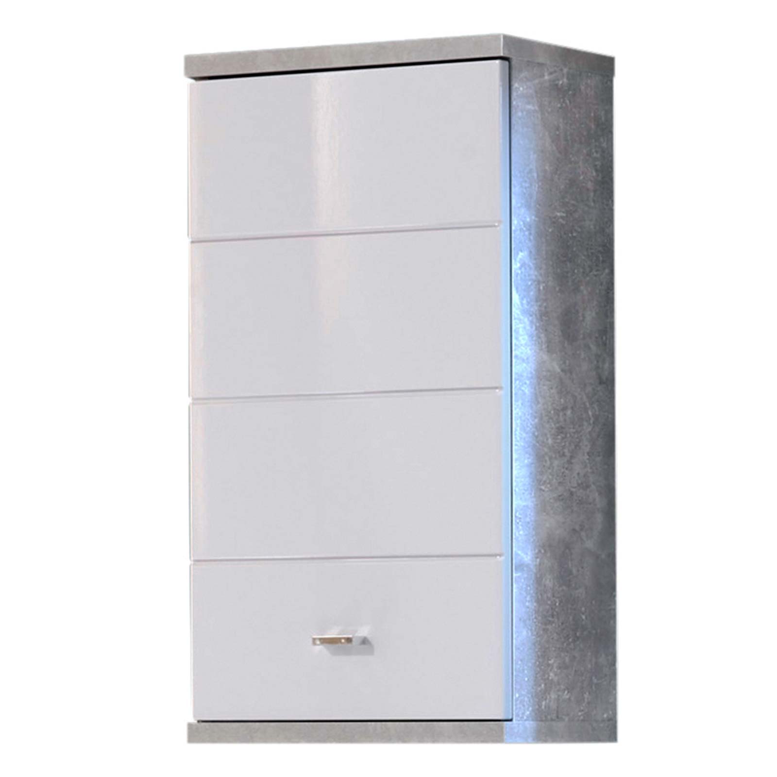 Hängeschrank - weiß - Betonoptik - 38 cm breit
