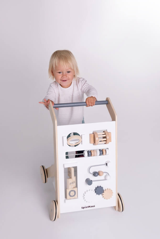 SpielMaus Holz Spiel- und Lauflernwagen