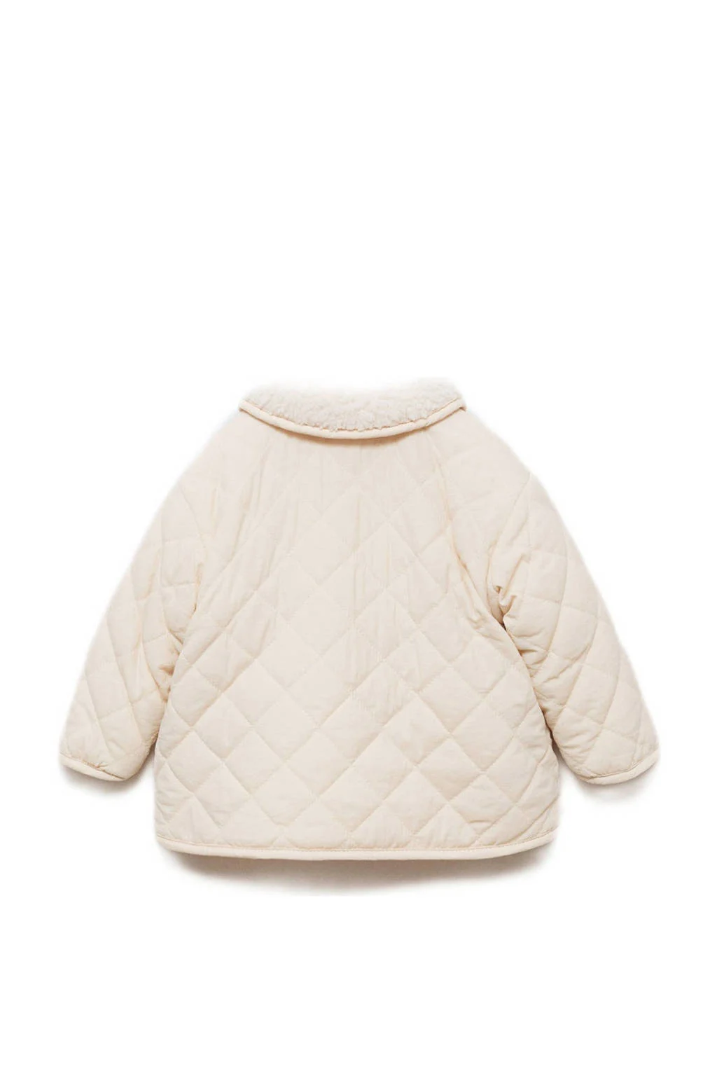 Mango Kids gewatteerde winterjas lichtbeige