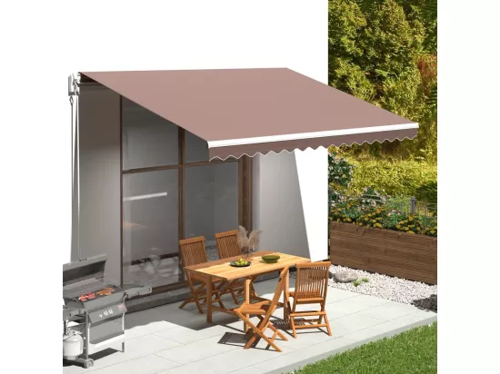 Tissu de remplacement pour auvent Marron 4,5x3,5 m