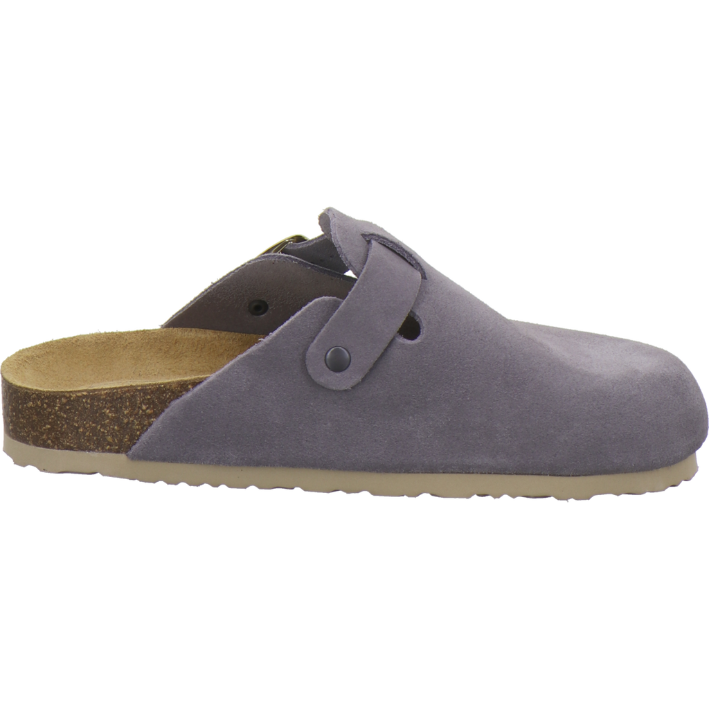Clogs Damen Leder graphit Velour