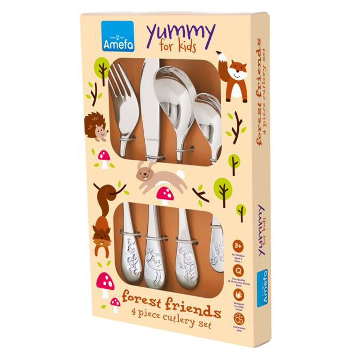 Amefa Forest Friends barnbestikk, 4 deler