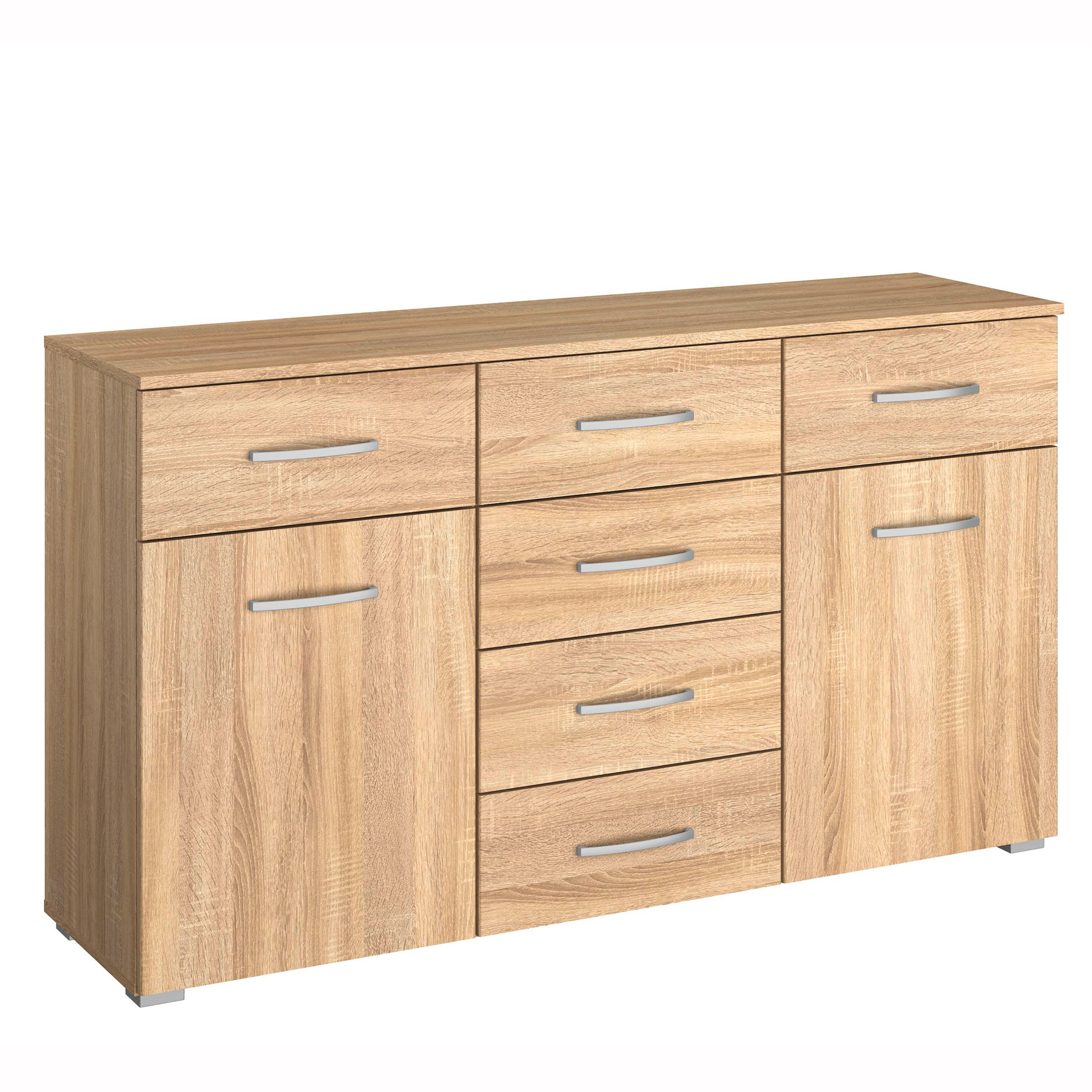 Sideboard - Sonoma Eiche - 6 Schubkästen - 140 cm