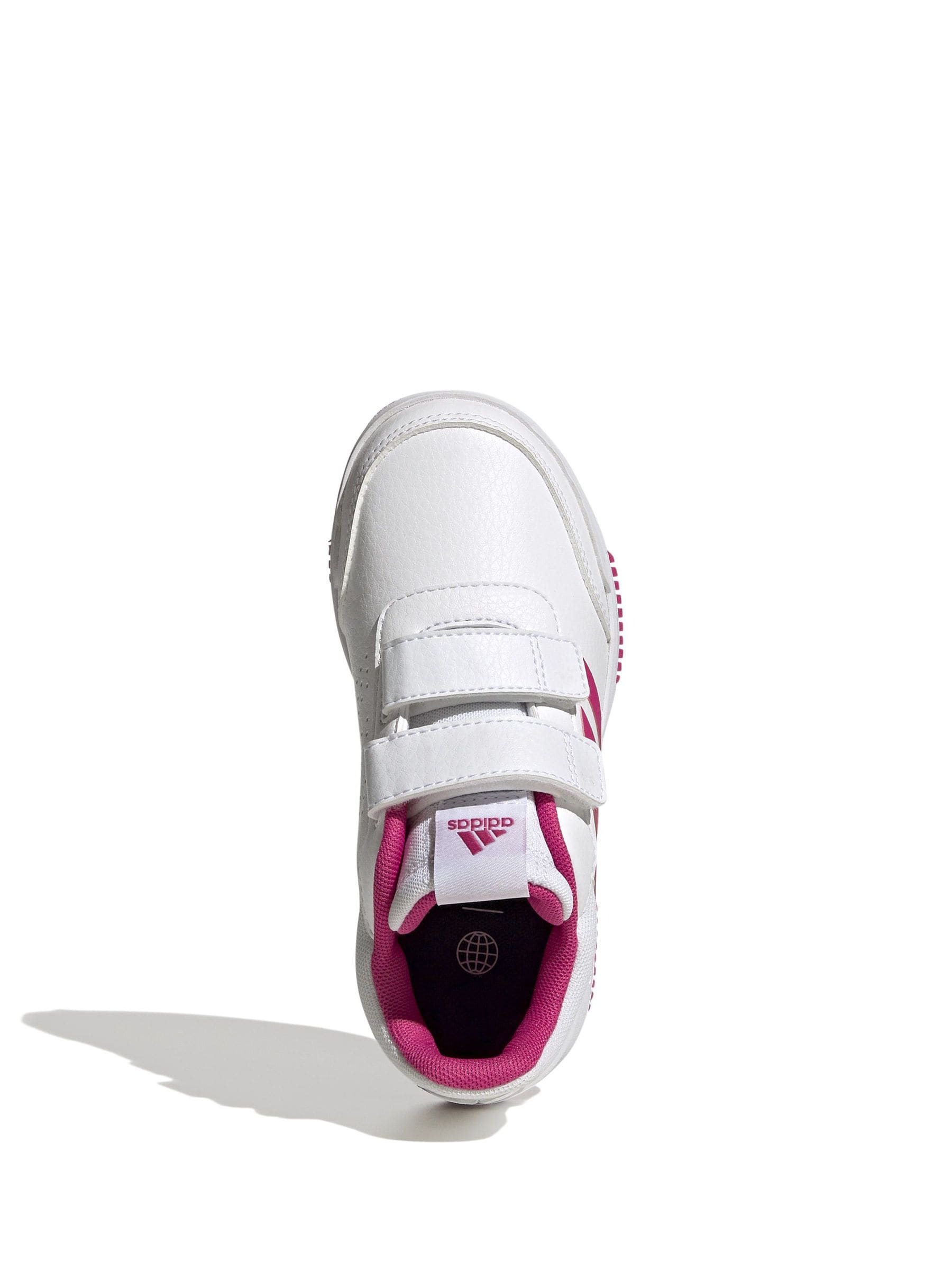 Wit/roze - adidas Tensaur kindersneakers met klittenbandsluiting