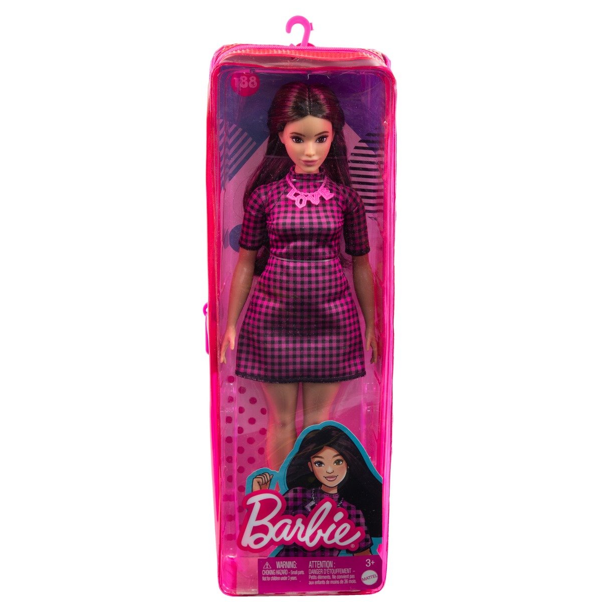 Barbie fashionista robe carreaux
