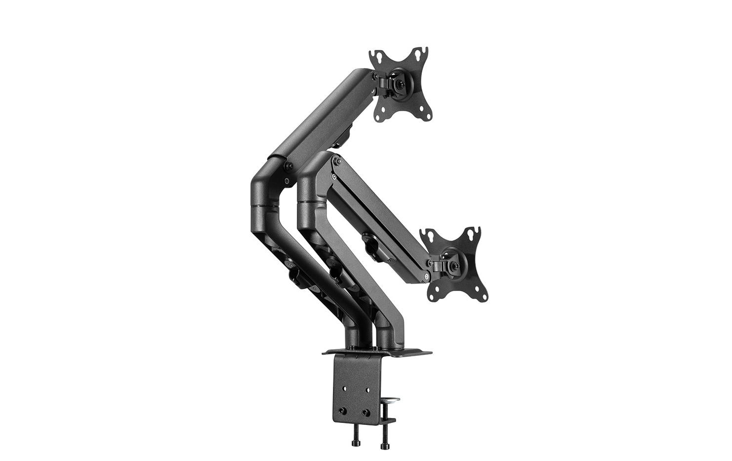 Tischhalterung FPMA-D650D bis 7 kg – Schwarz<br>Vollbewegliche Tischhalterung für zwei Flachbildschirme bis zu 27 Zoll