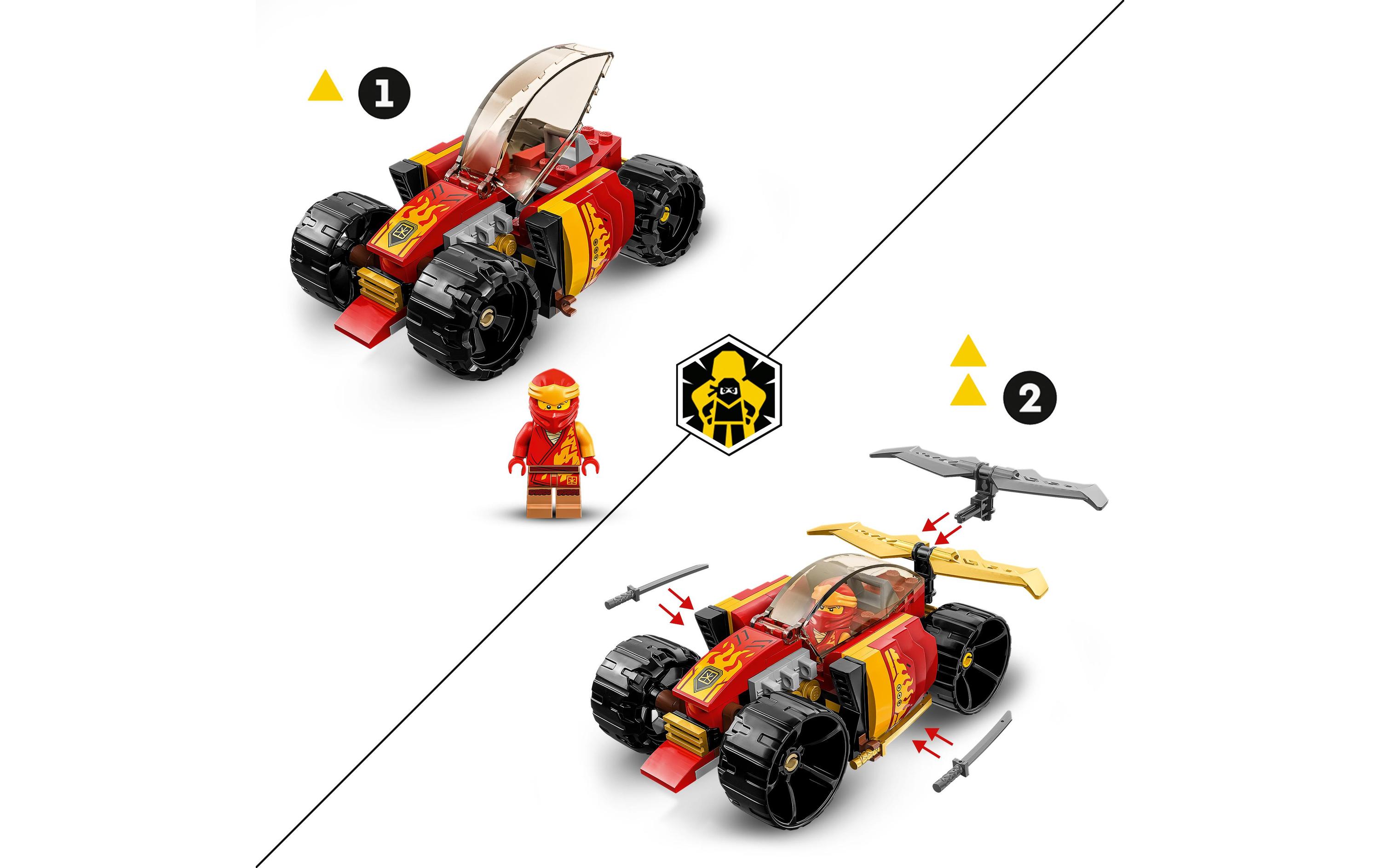 Ninjago Kais Ninja-Rennwagen EVO 71780Bauset mit Spielzeugflitzer